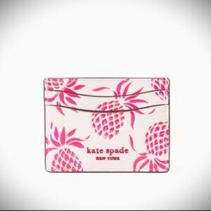 KATE SPADE Morgan Pineapple Embossed Card Holder